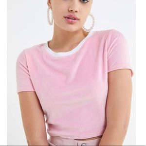 Urban Outfitters Velvet Pink Crop